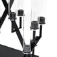 16 Branches Black Metal Candelabra Centerpiece