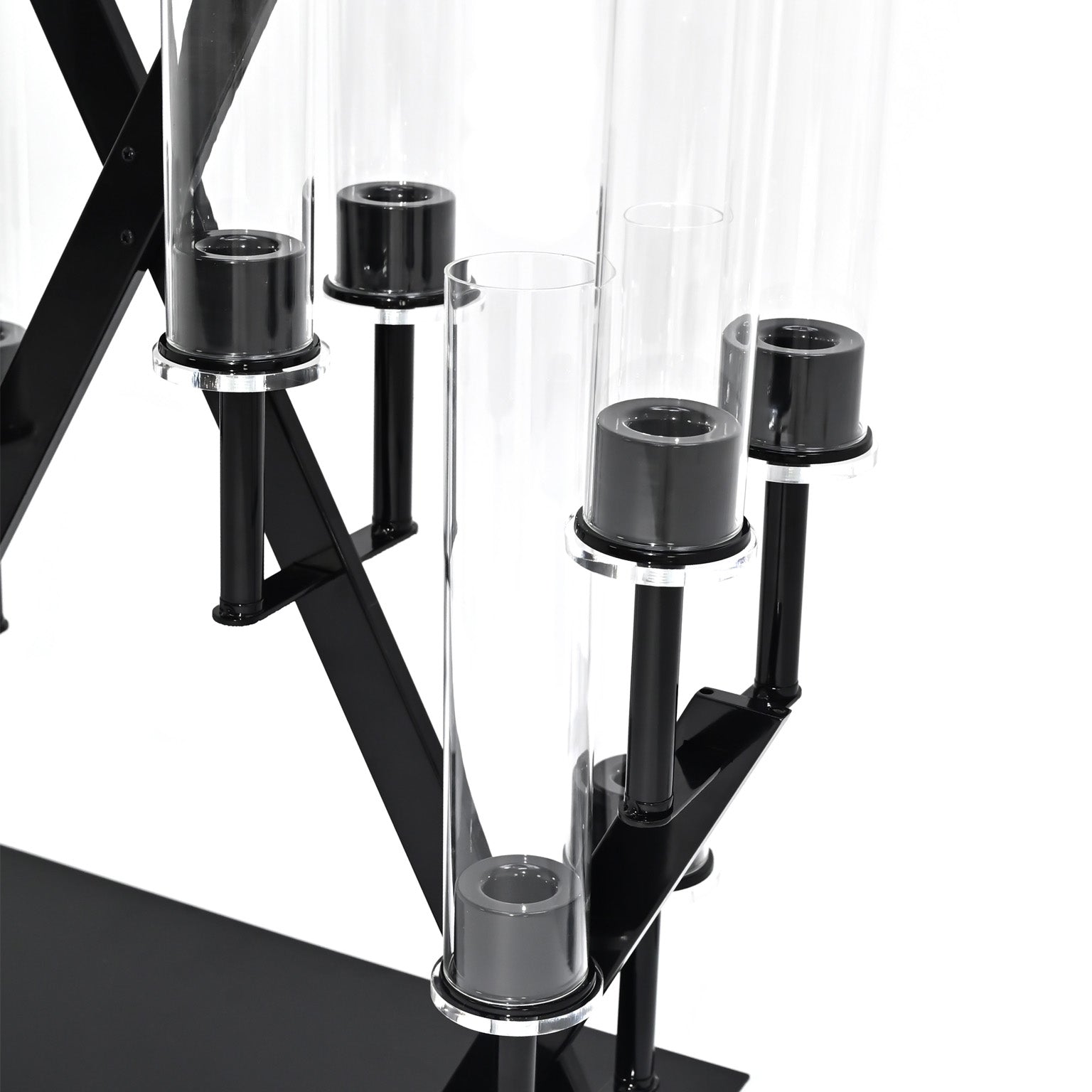 16 Branches Black Metal Candelabra Centerpiece