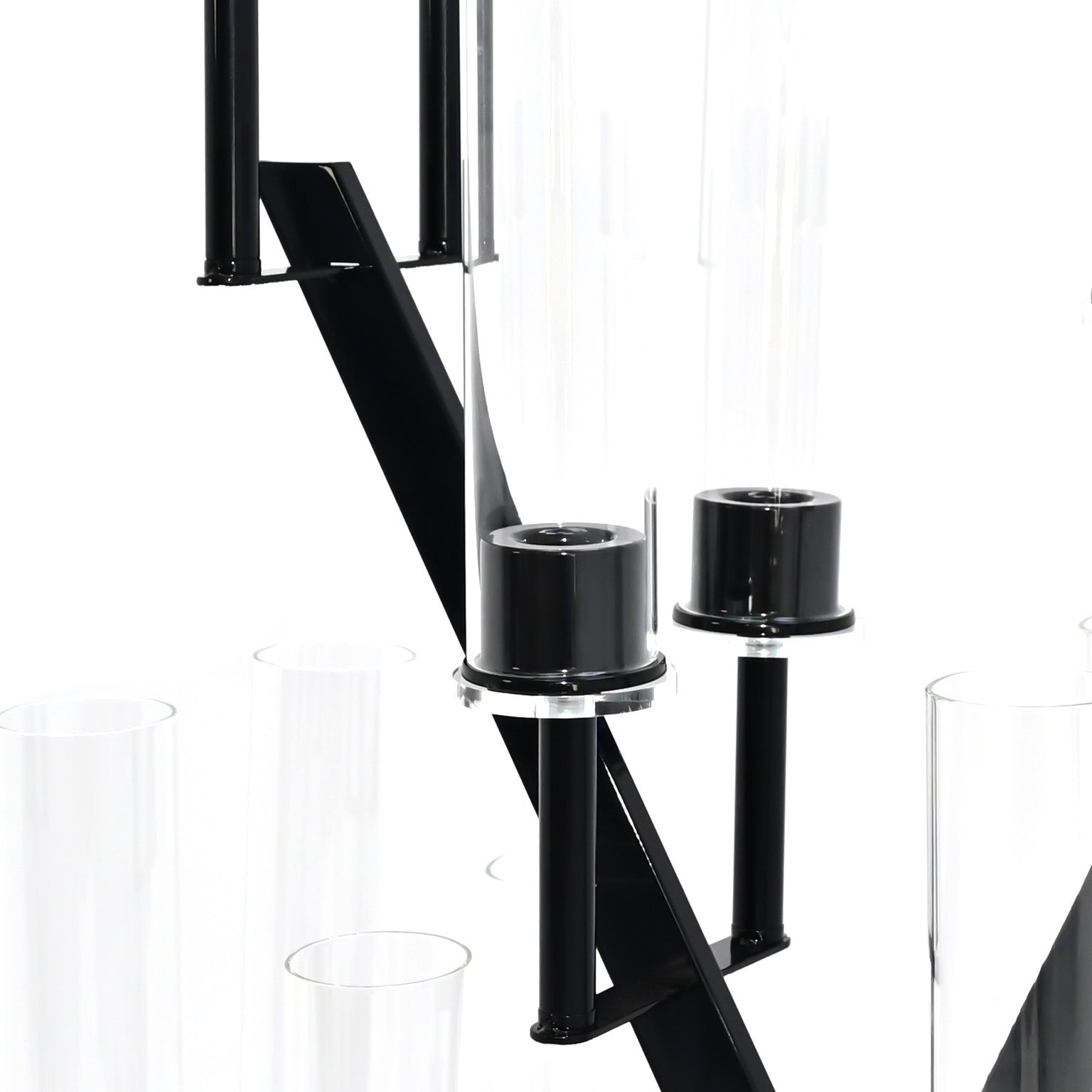 16 Branches Black Metal Candelabra Centerpiece