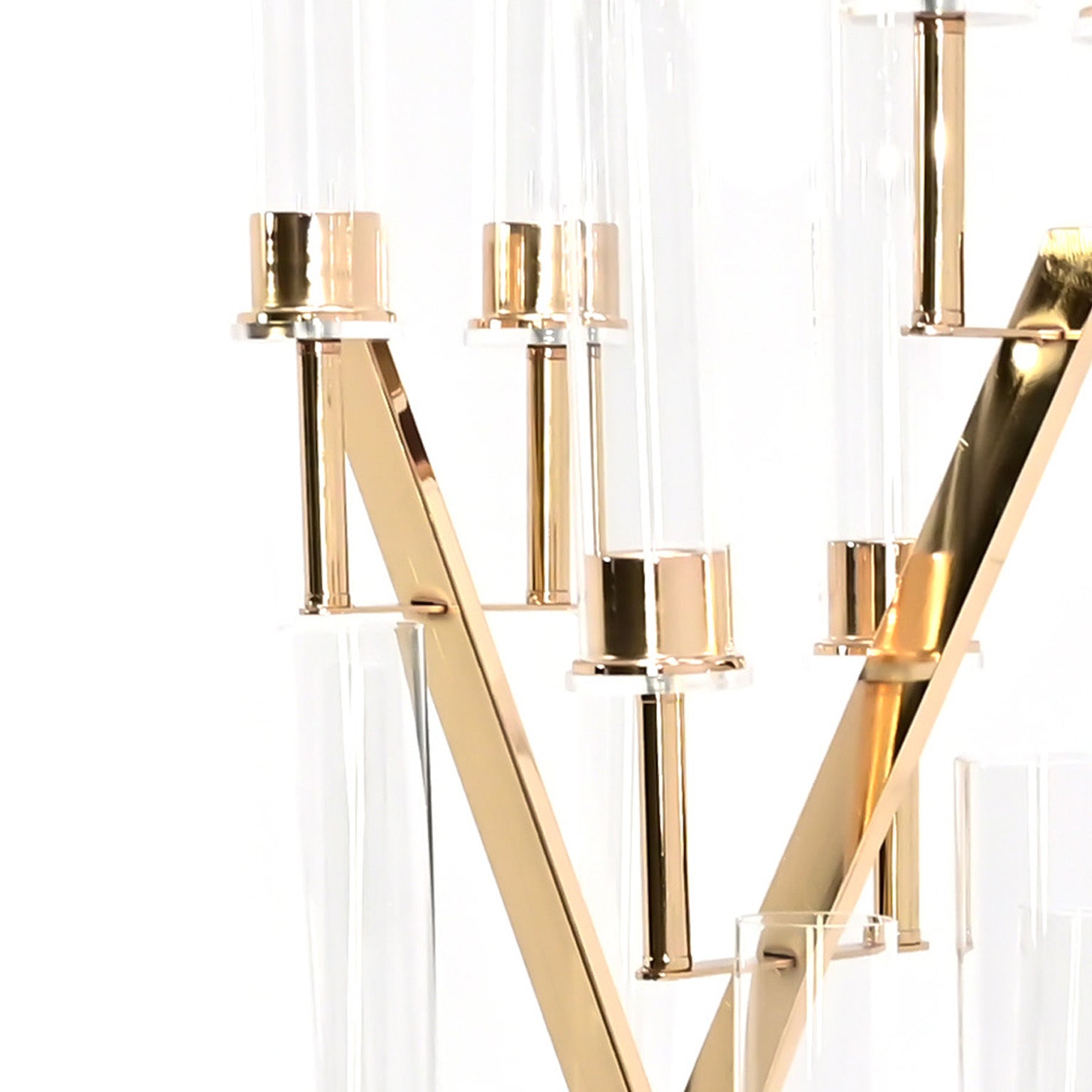 16 Branches Gold Metal Candelabra Centerpiece