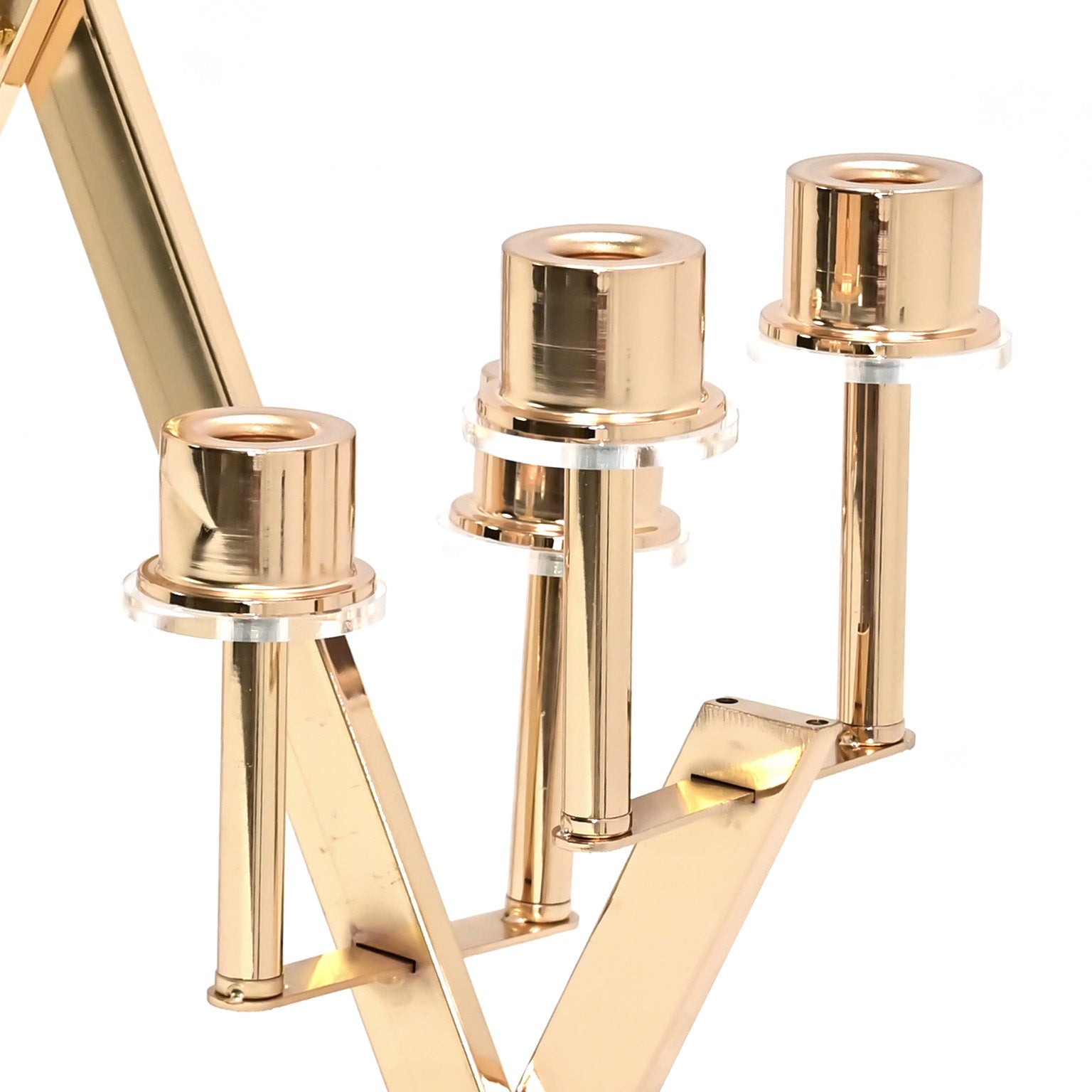 16 Branches Gold Metal Candelabra Centerpiece