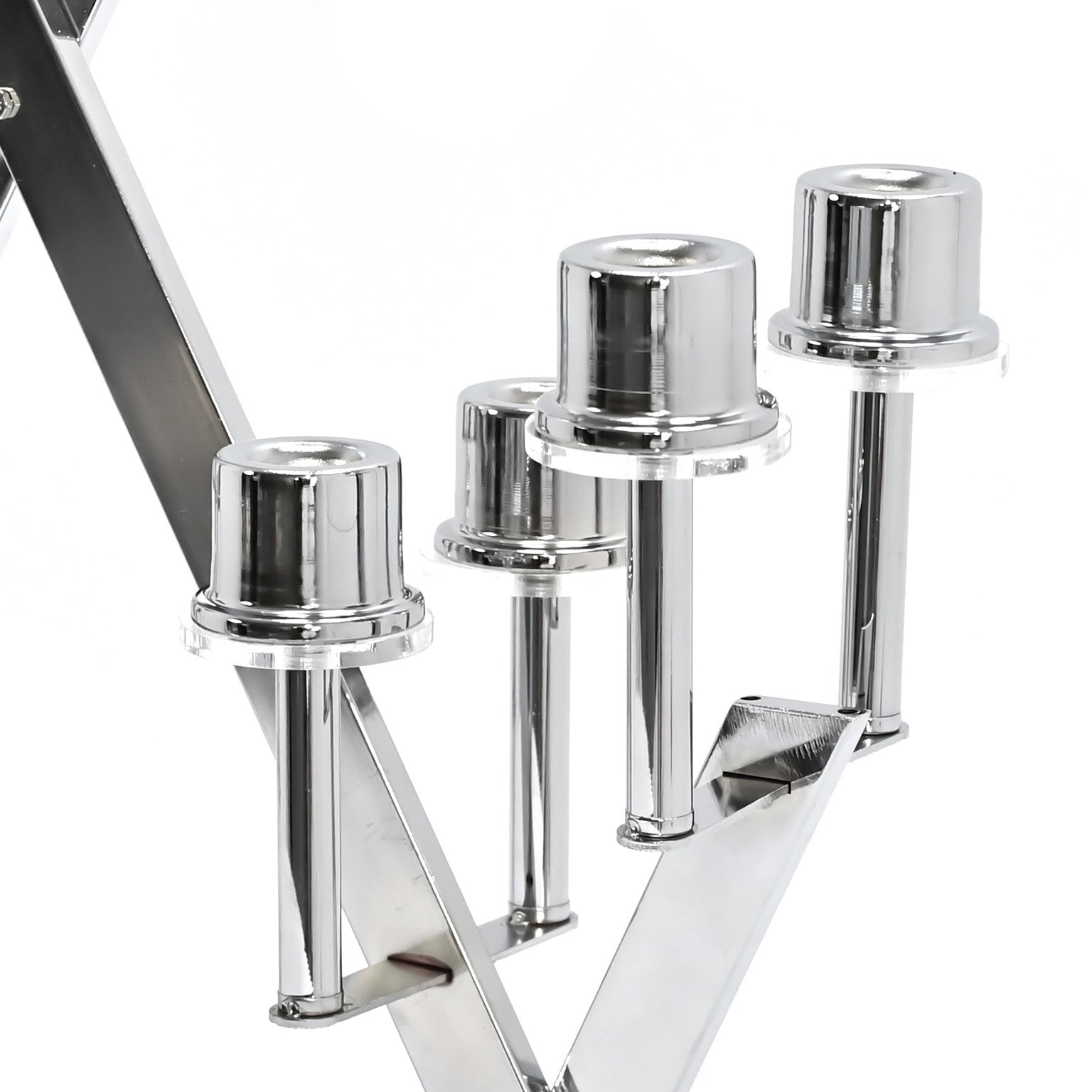 16 Branches Silver Metal Candelabra Centerpiece