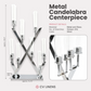 16 Branches Silver Metal Candelabra Centerpiece