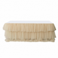 17ft Ruffle Layered Champagne Tulle Tableskirt front view