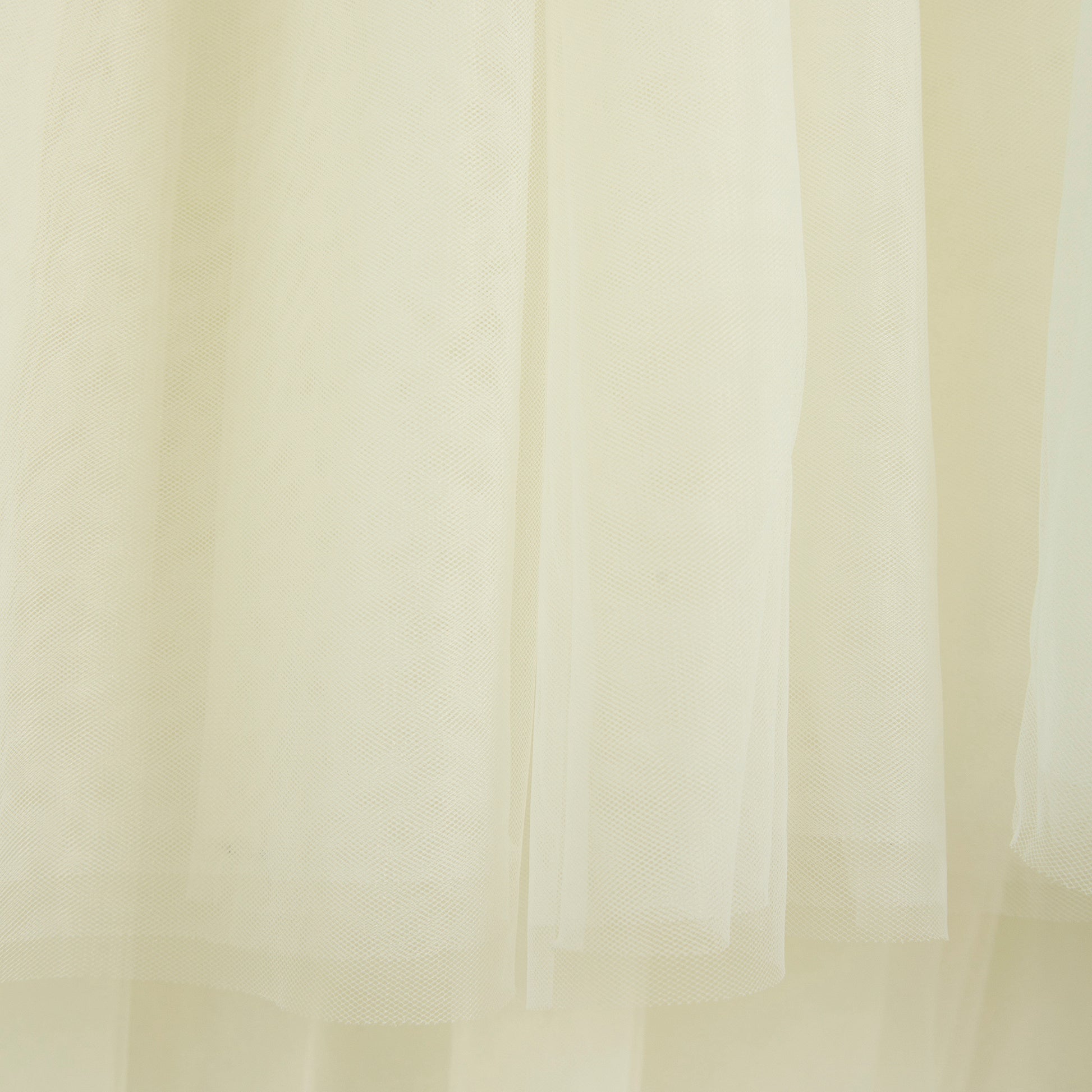 Ruffled layered tulle ivory fabric