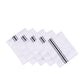 18"x22" Black Stripe Bistro Spun Polyester Napkins 5pc bundle