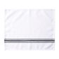 18"x22" Black Stripe Bistro Spun Polyester Napkins layed flat