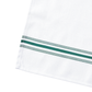 18"x22" Forest Green Stripe Bistro Spun Polyester Napkins 5pc/pk hemmed finish close up