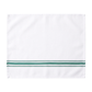 18"x22" Forest Green Stripe Bistro Spun Polyester Napkins flat