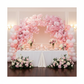 2 pcs 9.5ft Cherry Blossom Wedding Arch Backdrop - Pink for bridal shower placed at the back of white dessert table
