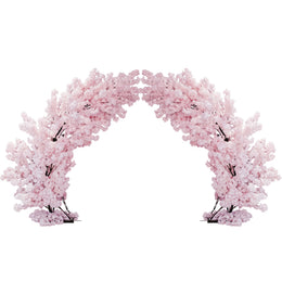 2 pcs 9.5ft Pink Cherry Blossom Wedding Arch Backdrop