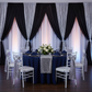 backdrop setup with 20ft-Spandex-Upright-Pole-Cover-Black