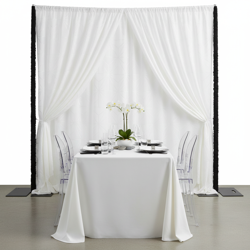 minimalis setup showing the 20ft-Spandex-Upright-Pole-Cover-Black