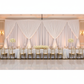 20ft Spandex Upright Pole Cover - Ivory with white spandex drapes for indoor wedding reception