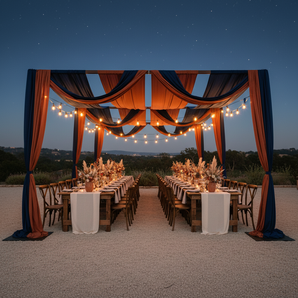 20ft Spandex Upright Pole Cover - Navy Blue