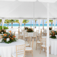 tropical destination wedding with 20ft Spandex Upright Pole Cover - White