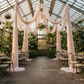 garden wedding setup with 24" Hoop Ring Hardware Kit for Ceiling Draping