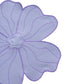 2pc/set Flower Linen Embroidery Placemat - Lavender/Victorian Lilac Trim close up