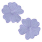 2pc/set Flower Linen Embroidery Placemat - Lavender/Victorian Lilac Trim side by side