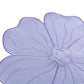 2pc/set Flower Linen Embroidery Placemat - Lavender/Victorian Lilac Trim petal details