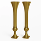 Set of 2 Metal Trumpet Centerpiece Vases Gold - CV Linens

