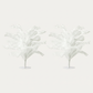 2 pc/pk Ivory Sculptural Fabric Flower Centerpiece/Floor Stand