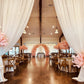 intimate wedding reception with 2 pcs 9.5ft Blush Cherry Blossom Wedding Arch Backdrop