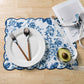 2 pcs/pk French Toile Scalloped Edge Placemats Blue mock up