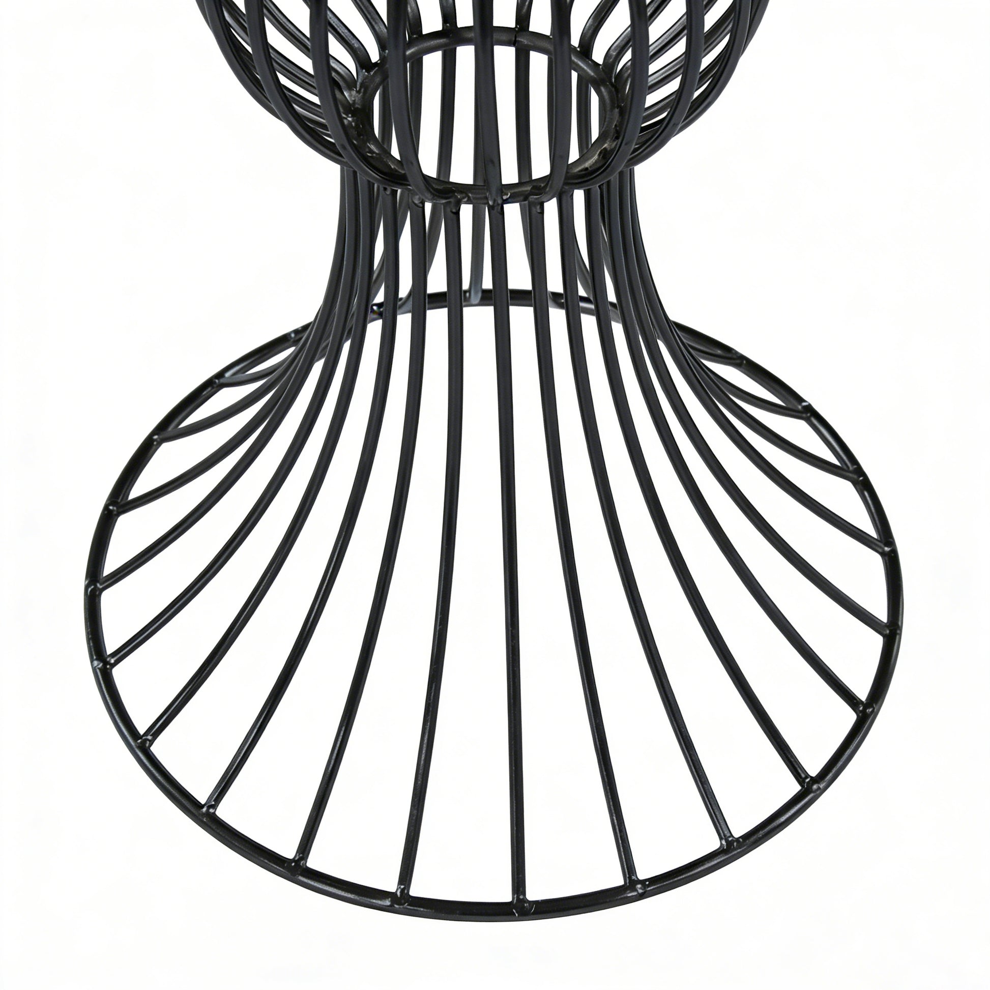 2pcs/set Metal Wire Floral Stand Centerpiece Black base close up