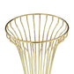 2pcs/set Metal Wire Floral Stand Centerpiece Gold top opening close up