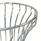 close up of the 2pcs/set Metal Wire Floral Stand Centerpiece Silver top opening