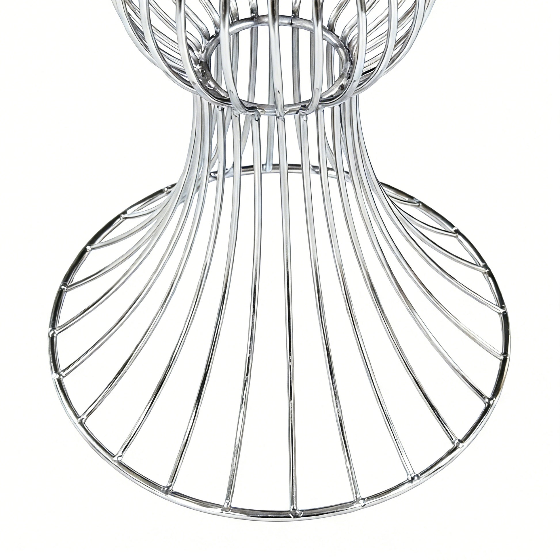 2pcs/set Metal Wire Floral Stand Centerpiece Silver base close up