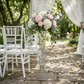 2pcs/set Metal Wire Floral Stand Centerpiece Silver - CV Linens