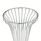 2pcs/set Metal Wire Floral Stand Centerpiece Silver top opening close up