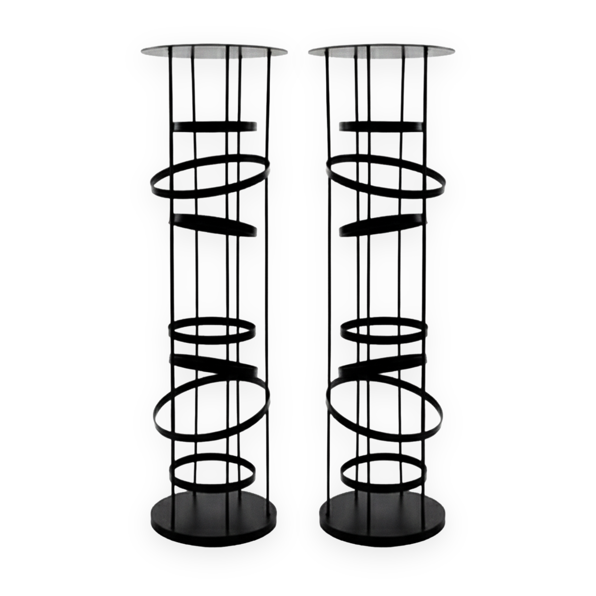 2pcs/set Modern Black Spiral Table Centerpiece bundle

