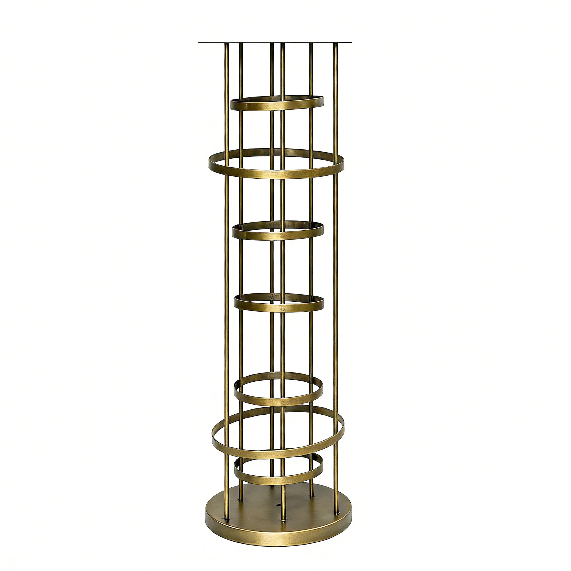 Modern Gold Spiral Table Centerpiece full view