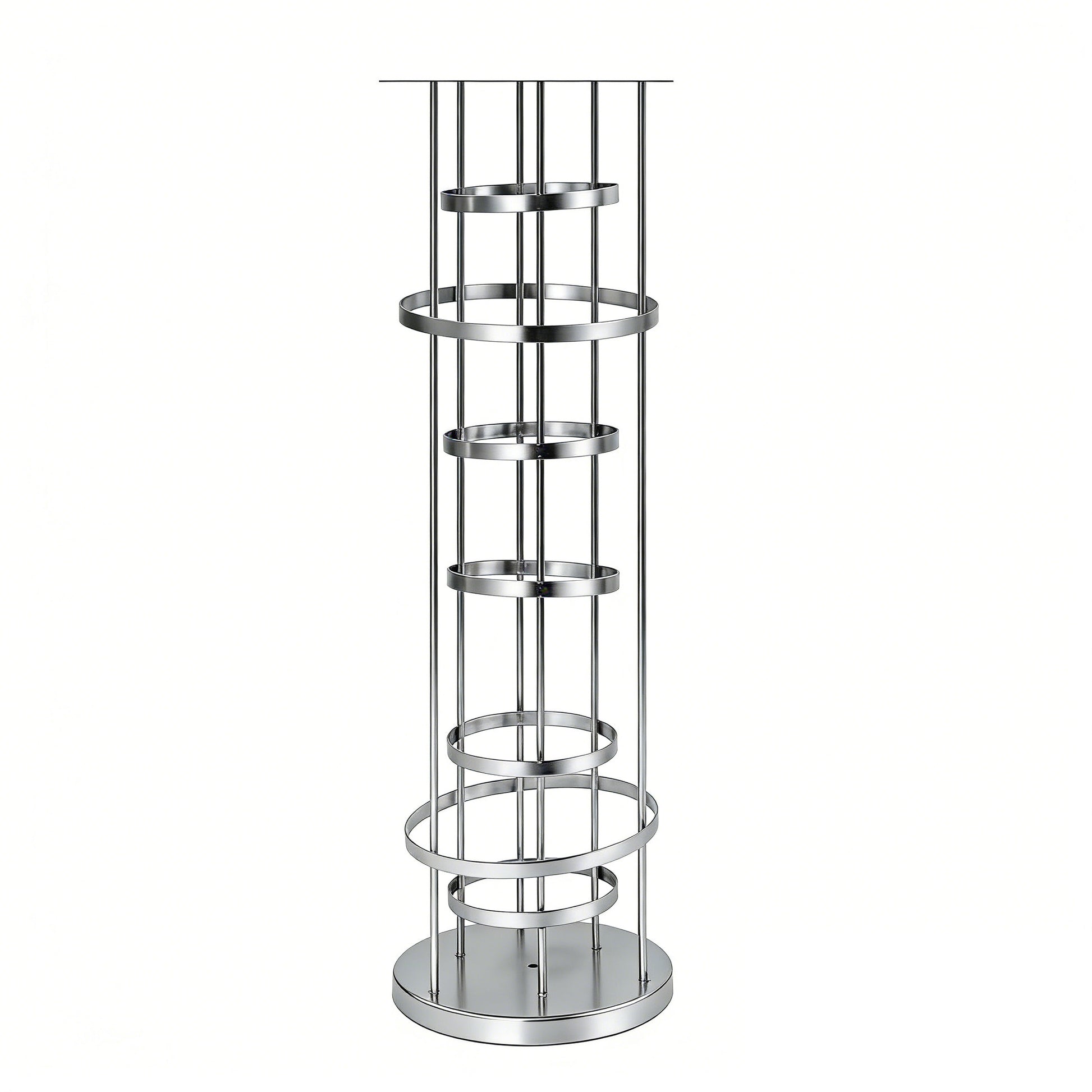 Modern Silver Spiral Table Centerpiece full view