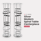2pcs/set Modern Silver Spiral Table Centerpiece infographic