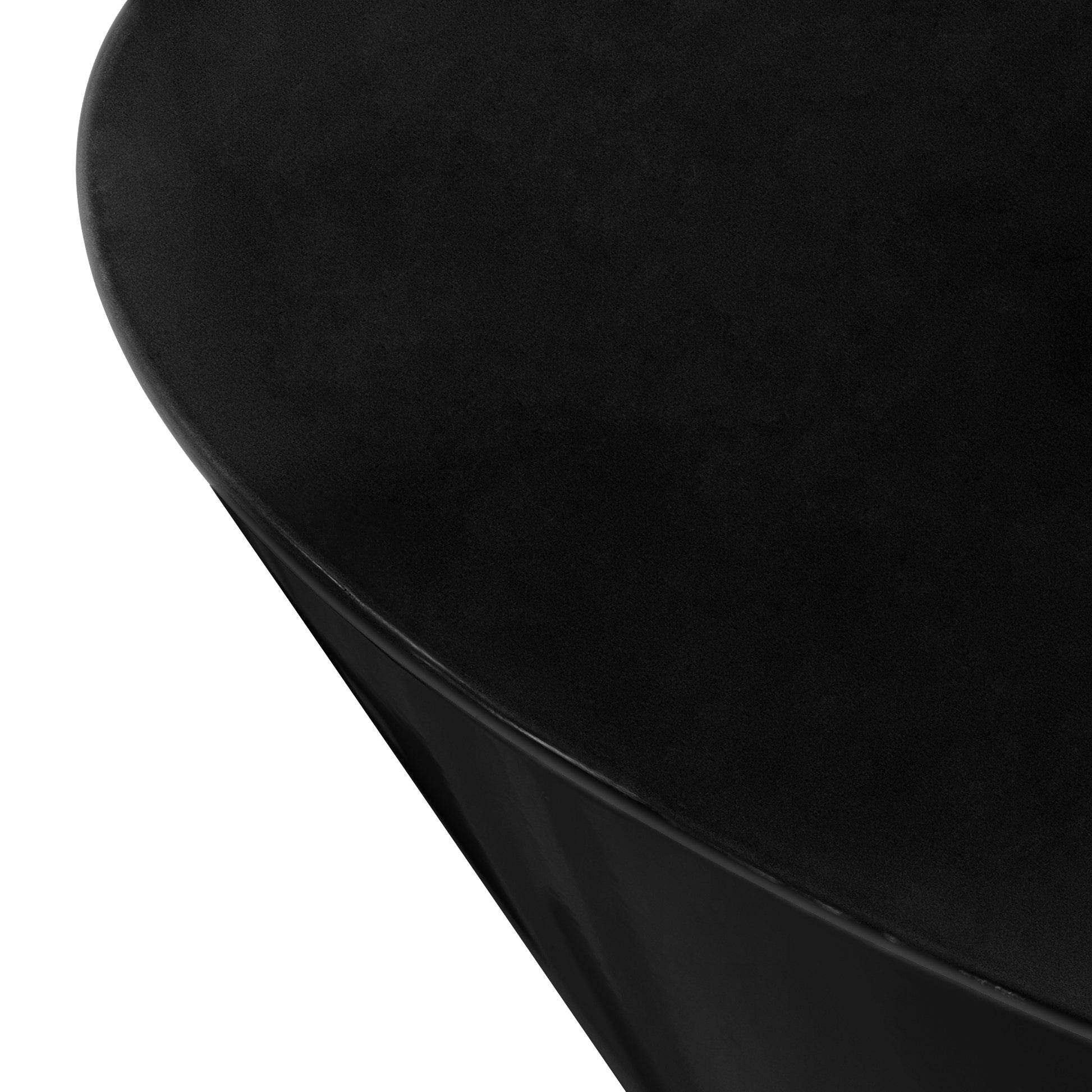 31" Tall Hourglass Plinth Pedestal Stand Black edge close up