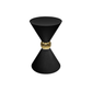 31" Tall Hourglass Plinth Pedestal Stand Black overview