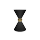 31" Tall Hourglass Plinth Pedestal Stand Black full view