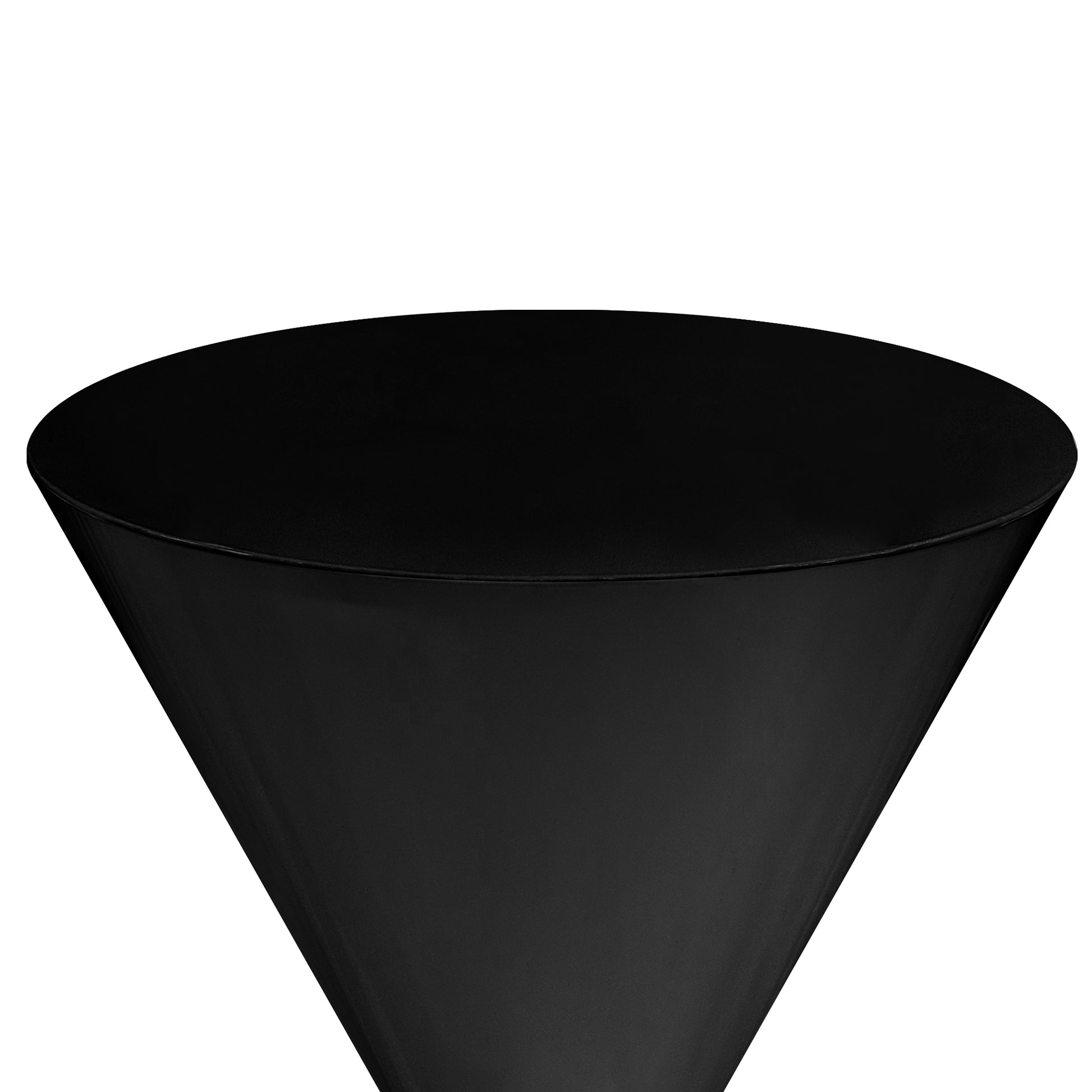 35" Tall Hourglass Plinth Pedestal Stand Black top close up