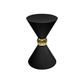 35" Tall Hourglass Plinth Pedestal Stand Black overview