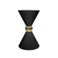 38" Tall Hourglass Plinth Pedestal Stand Black full view