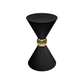 38" Tall Hourglass Plinth Pedestal Stand Black overview