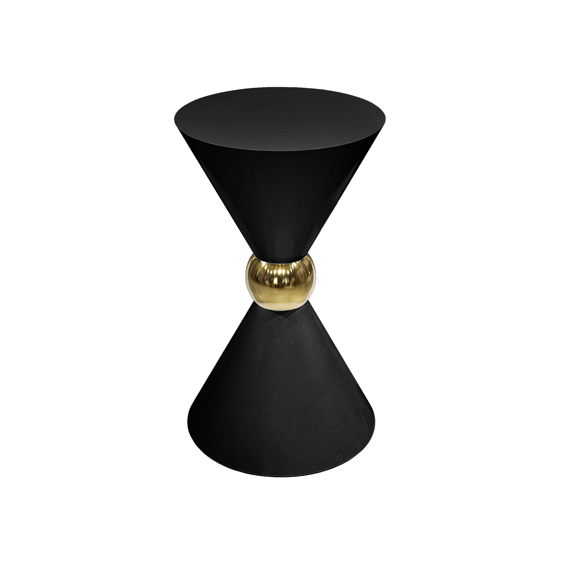 38" Tall Hourglass Plinth Pedestal Stand Black overview