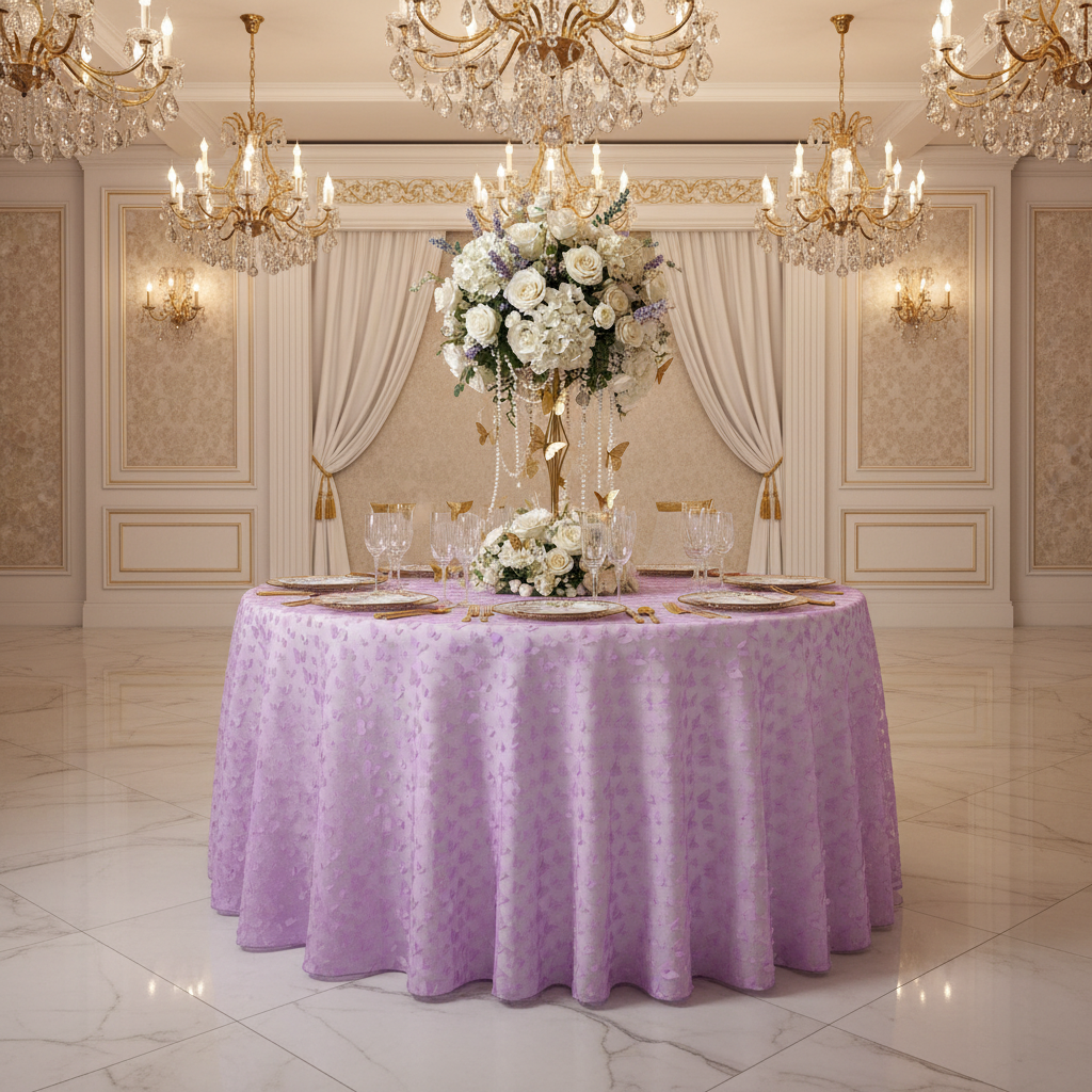 3D Butterfly Sheer Tablecloth 120