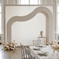 Ivory wave arch retirement celebration