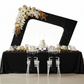 birthday setup with 3D Large 7.85ft Tilted Rectangular Backdrop Stand and Spandex Cover for 3D Large 7.85ft Tilted Rectangular Backdrop Stand - Black
