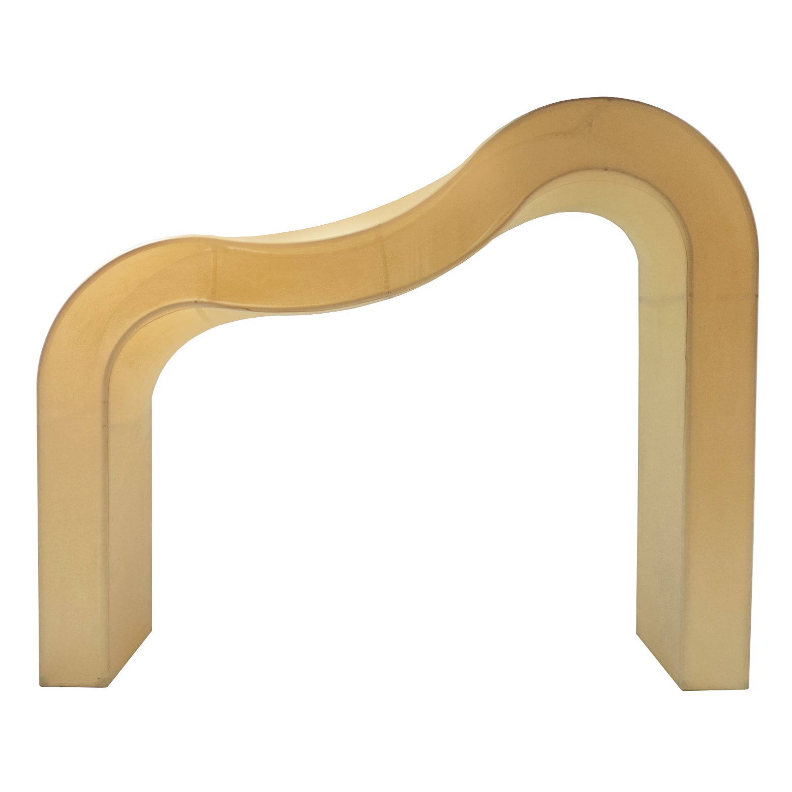 3D Curvy Wave Arch Backdrop Spandex Cover - Champagne